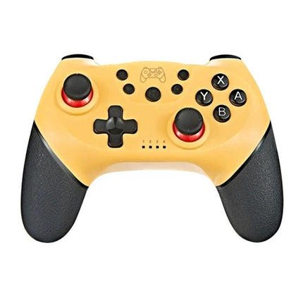 Game Controller for Everyday Nintendo Switch Gaming Sessions - yellow wireless Bluetooth gamepad with ergonomic black grips