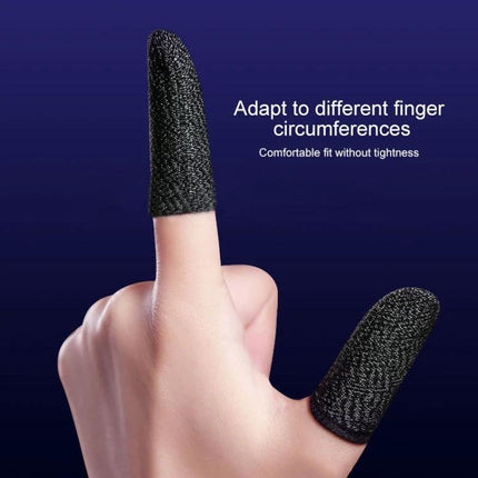 Finger Sleeves for Everyday Mobile Gaming Convenience - black ultra-thin 0.3mm nanometer fiber fingertip covers for touch screen control