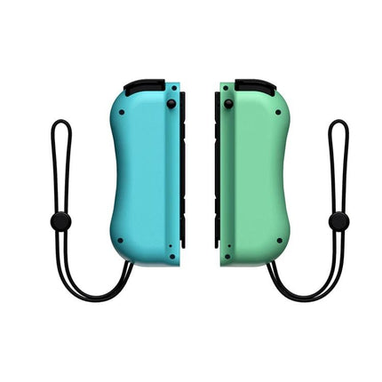 Joy-Con Style Controllers for Daily Nintendo Switch Gaming - turquoise and mint wireless pair with wrist straps, automatic pairing, detach for handheld play