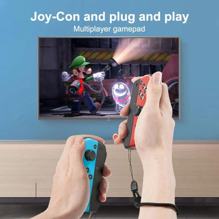 Joy-Con Style Controllers for Daily Nintendo Switch Gaming - wireless Joy-Con style controllers shown attached and used for family or solo play