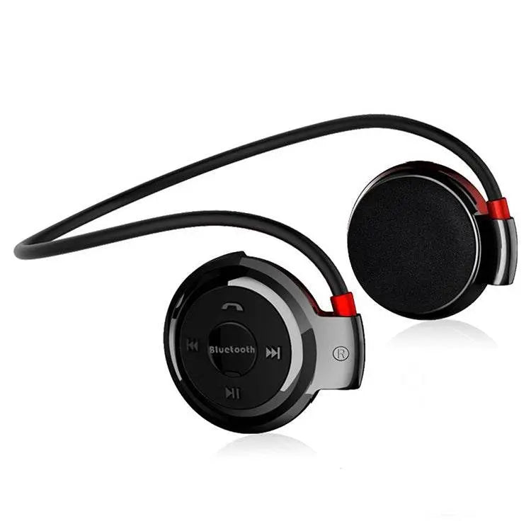 NVAHVA MP3 Player Bluetooth Headphone, Wireless Sport Headset MP3 Player With FM Radio, Stereo Earphone TF Card MP3 Max to 32GB, mini-503 Black, mini-503 Red