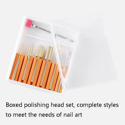 Nail Art Grinding Heads Set For Nail Polishing At Home - 10-piece boxed alloy and tungsten steel grinding heads for DIY manicure and pedicure