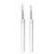 Alt Tag: Nail Art Silicone Applicator Sticks 2-Pack For Powder And Eyeshadow white silicone tip applicators with aluminum tube and plastic handle
