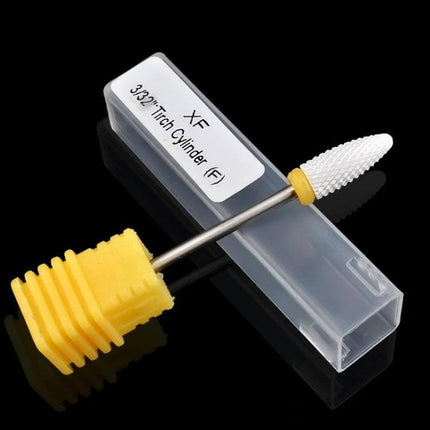 Nail Ceramic Grinding Head For Electric Nail Drill Cylindrical 49x6mm white ceramic cylindrical bit for shaping and coating removal