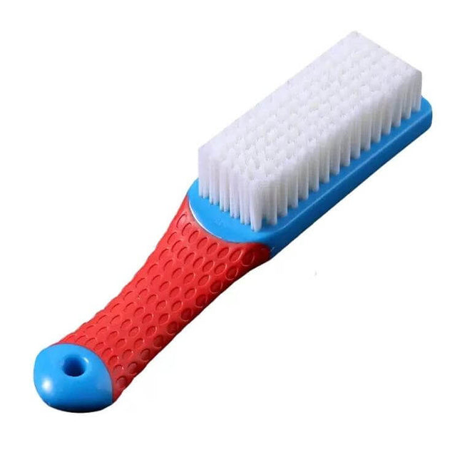 Nano Brush Soft Cleaning Brush For Shoes And Clothes - red non-slip handle with soft white nano-filament bristles for sneakers, shoes, bags and garments