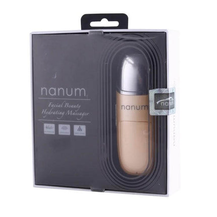 Nanum Facial Hydrating Massager Mini Humidifier For Daily Hydration - compact gold facial humidifier and massager in retail packaging