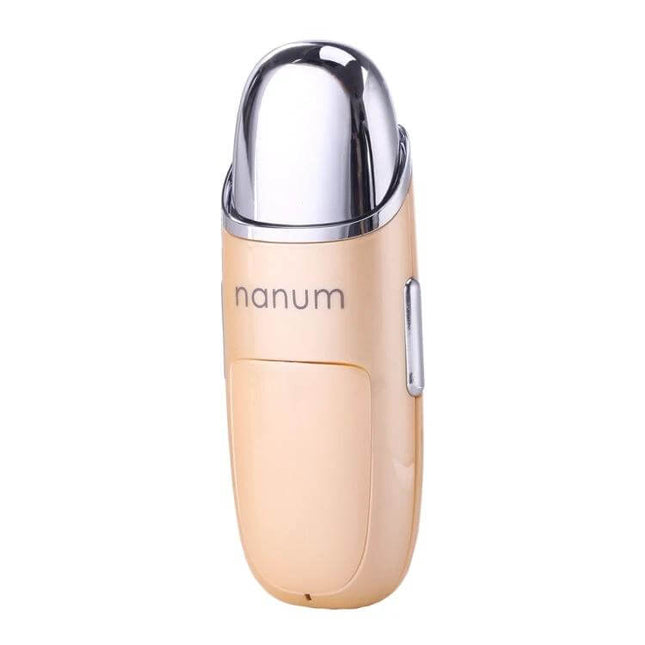 Nanum Facial Hydrating Massager Mini Humidifier For Daily Hydration - compact beige portable facial humidifier and gentle massager