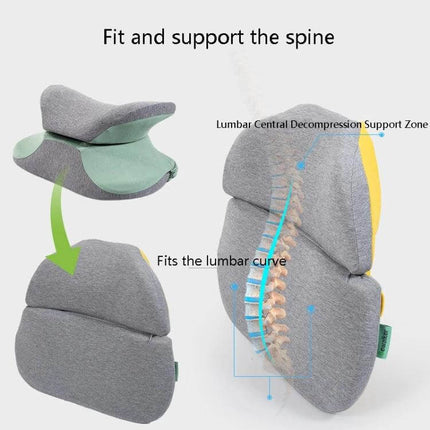 Nap Pillow With Memory Foam For Office Travel All Seasons ergonomic lumbar support pillow for spine alignment and breathable slow rebound comfort