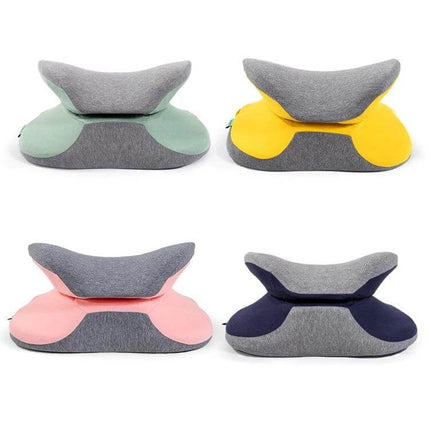 Nap Pillow With Memory Foam For Office Travel All Seasons ergonomic neck and lumbar support in four color options