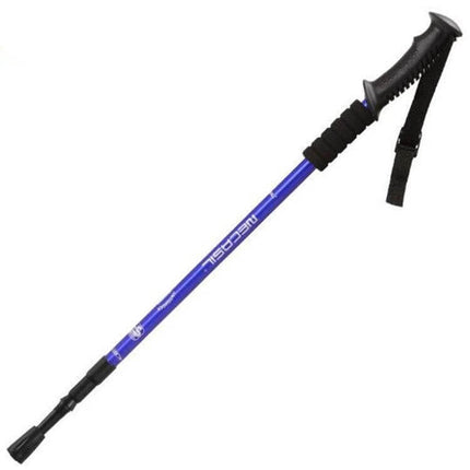 Necasil Three Section Aluminum Trekking Pole Black lightweight 3-section aluminum pole with plastic handle and carbon steel tip for hiking