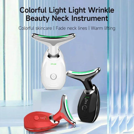 Neck Beauty Massager, Oval Shape For Neck And Facial Relaxation - oval sonic ionic 45°C heat therapy device for neck lines and facial contouring