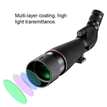 Night Vision Monocular Telescope With Tripod For Outdoor Camping And Birding showcasing 20x–60x magnification, 80mm objective, FMC coatings and waterproof body