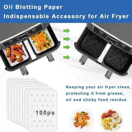 Ninja Foodi 8 Quart 11 In 1 Air Fryer Accessory Set Kit with oil blotting paper mats keeping air fryer clean and preventing grease (100pcs)