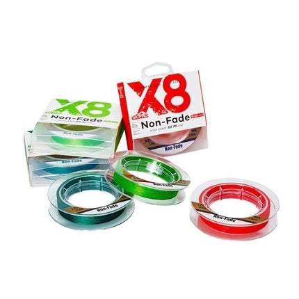 Non-Fade X8 PE Fishing Line 150m 0.8mm For Freshwater braided green red spool with PRO soft coating for freshwater bass and trout