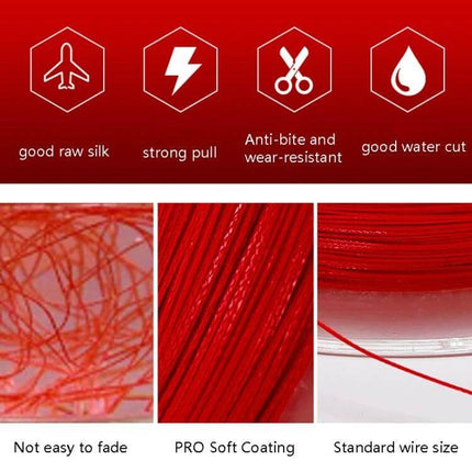 Non-Fade X8 PE Fishing Line 150m 0.8mm For Freshwater braided red spool with PRO soft coating, anti-fade, strong pull and wear-resistant