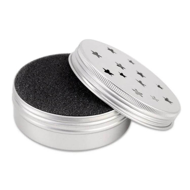 Non-Toxic Mouse Repeller For Home Use Protects Cables - plant-based ginger lemon scent in silver vented tin to protect exposed wiring