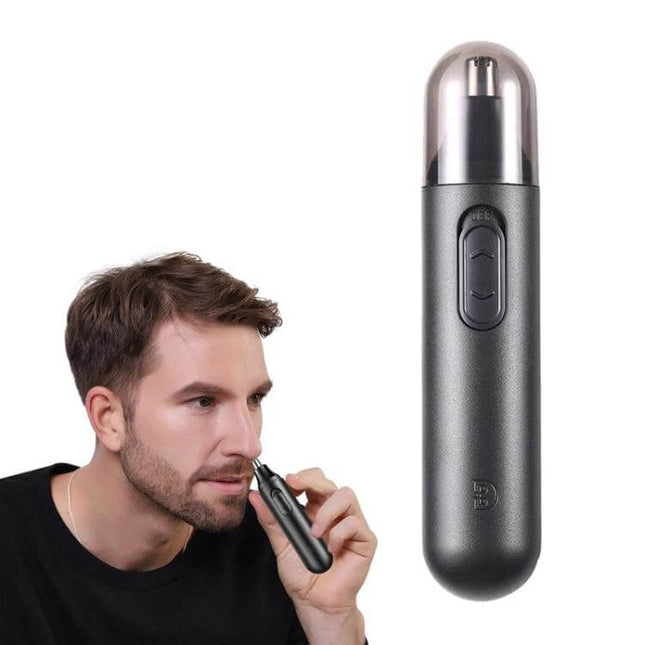 Nose Hair Trimmer Detachable For Easy Grooming At Home - compact rechargeable trimmer with detachable washable head for nose, ear, eyebrow and beard grooming