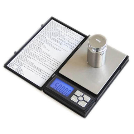Notebook Shape Jewelry Scale For Precise Jewelry Weighing compact micro-weighing 500g x0.01g portable jewelry scale with tare and backlit display