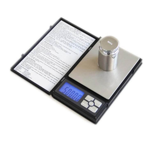 Notebook Shape Jewelry Scale For Precise Jewelry Weighing compact micro-weighing 500g x0.01g portable jewelry scale with tare and backlit display