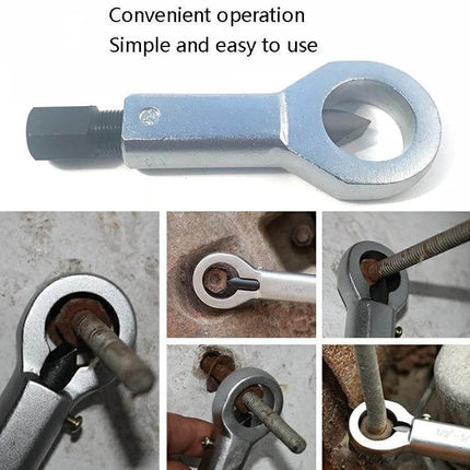 Nut Separator Breaker Set For Rusty Nuts, Four Sizes - Four steel sizes remove seized rusted nuts without damage