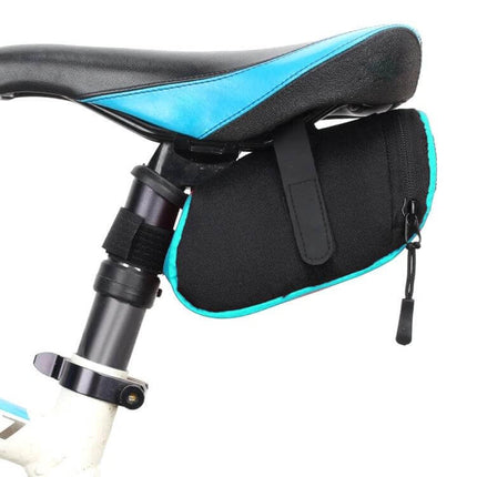 Nylon Bicycle Saddle Bag For Small Essentials On Rides - compact 600D nylon saddle pouch with strap attachment and water-resistant finish