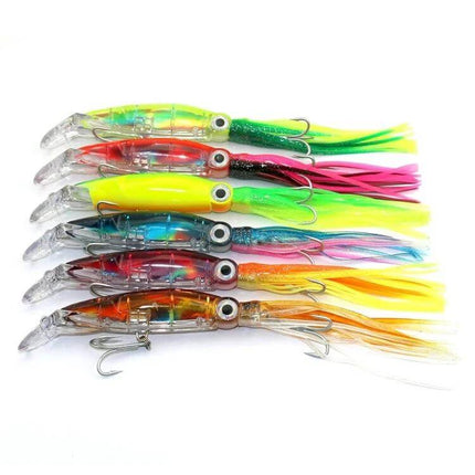 Octopus Shape Fishing Lures With Hooks, 14 cm for Freshwater Use - colorful 14 cm octopus-shaped lures with built-in hooks for rivers and lakes
