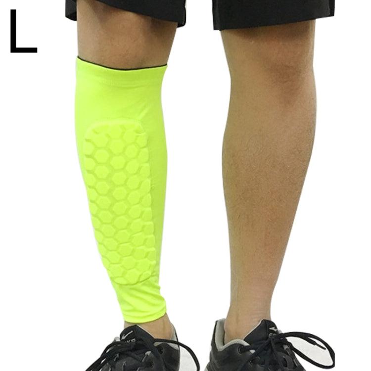 Sports Compression Leg Sleeves for Football, Basketball, and Outdoor Activities - Anti-Collision Ankle and Calf Protector (Size: L)