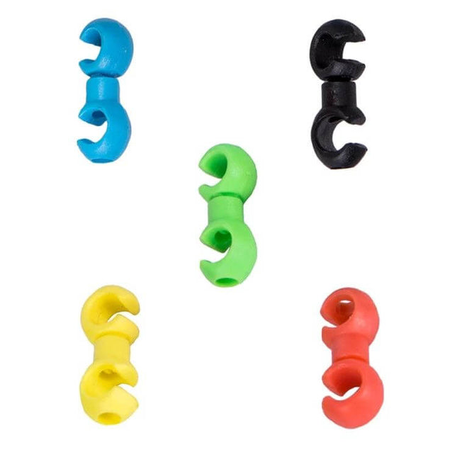 ZTTO S Style Brake Cable Clips, Pack Of 20 For MTB Use - multicolor lightweight plastic 360-degree rotatable cable guides for bike frames