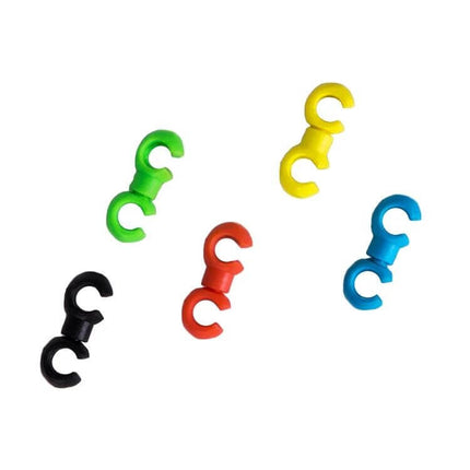 ZTTO S Style Brake Cable Clips, Pack Of 20 For MTB Use - multicolor lightweight plastic cable guides for bike frame routing