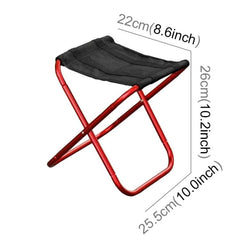 Compact Outdoor Folding Stool with Aluminum Frame and Waterproof Oxford Cloth