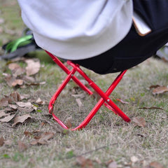 Compact Outdoor Folding Stool with Aluminum Frame and Waterproof Oxford Cloth