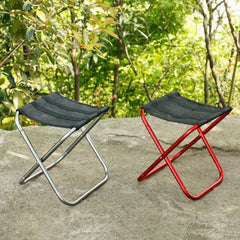 Compact Outdoor Folding Stool with Aluminum Frame and Waterproof Oxford Cloth