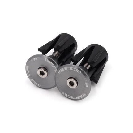 Bicycle Handlebar End Plugs for 17mm Aluminum 2-Pack – aluminum-faced bar end caps with plastic core, fits 17mm+ handlebars, rubber sponge compatible