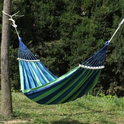Outdoor Canvas Hammock 185x80 cm For Beach And Backyard Lounging