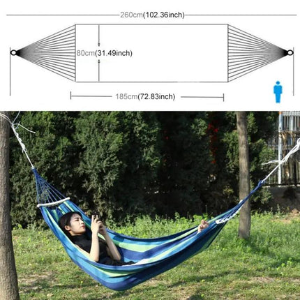 Outdoor Canvas Hammock 185x80 cm For Beach And Backyard Lounging | Syndmart