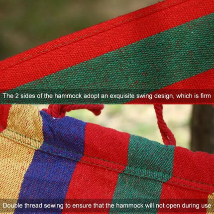Outdoor Canvas Hammock 185x80 cm For Beach And Backyard Lounging