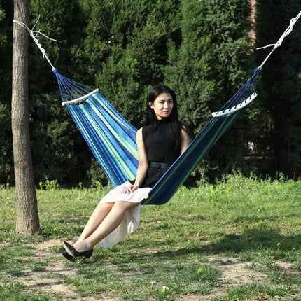 Outdoor Canvas Hammock 185x80 cm For Beach And Backyard Lounging | Syndmart
