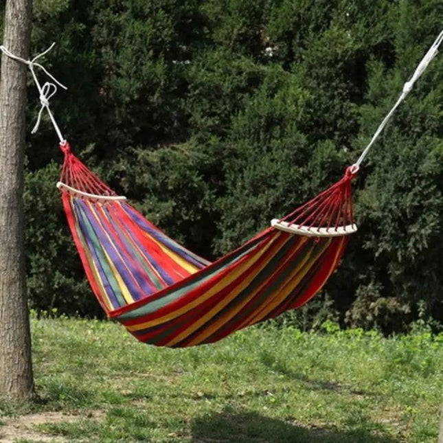 Outdoor Canvas Hammock 185x80 cm For Beach And Backyard Lounging | Syndmart