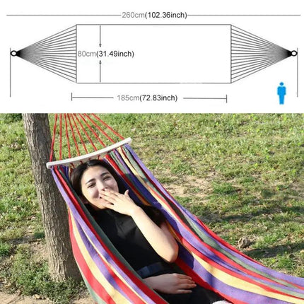 Outdoor Canvas Hammock 185x80 cm For Beach And Backyard Lounging
