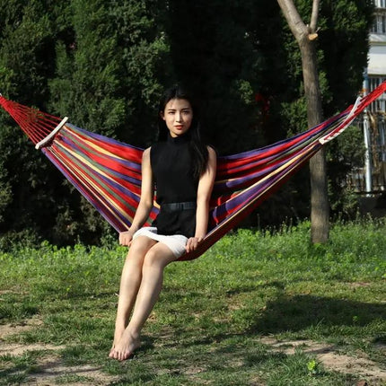 Outdoor Canvas Hammock 185x80 cm For Beach And Backyard Lounging | Syndmart