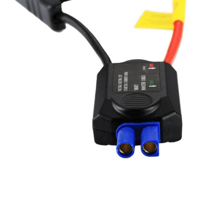 12V Smart Jump Lead For Cars With Battery Protection compact connector module showing protective controls and insulated clamps for safe roadside jump-starts