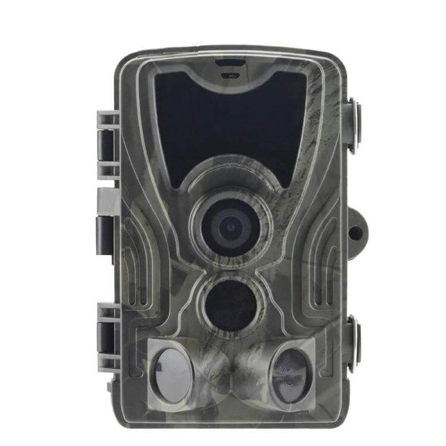 Trail Camera for Wildlife Monitoring and Nighttime Security - HC801A camo 1080p 16MP, 0.3s trigger, 110° PIR, 36 no-glow IR for discreet outdoor monitoring