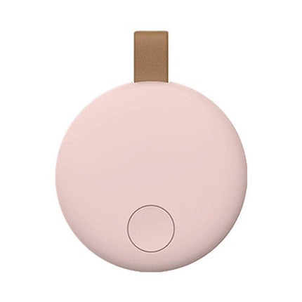 Xiaomi Youpin Bluetooth Anti-Lost Device for Tracking Items - pink round Bluetooth tracker with leather loop for keys and bags