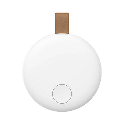 Xiaomi Youpin Bluetooth Anti-Lost Device for Tracking Items - white compact Bluetooth tracker with leather loop for keys and bags