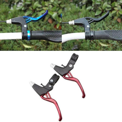 Mountain Bike Alloy Brake Levers Pair, Lightweight Aluminum, Black - matched left and right replacement levers for 22mm handlebars