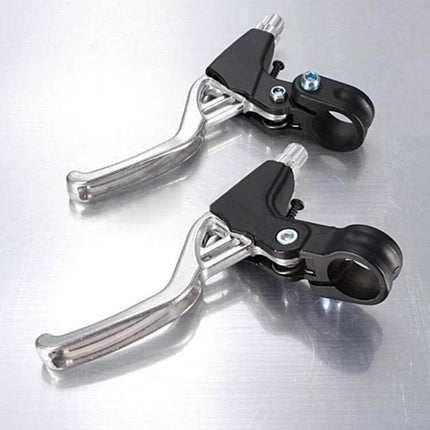 Mountain Bike Alloy Brake Levers Pair, Lightweight Aluminum, Black - left and right matched brake levers for 22mm handlebars