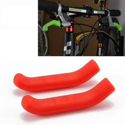 Universal Bicycle Brake Silicone Covers Red For Better Grip
