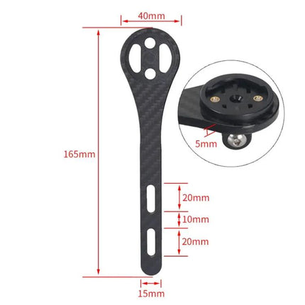 Carbon Fiber Bike Computer Mount For Road Bikes Matte