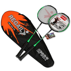 REGAIL 8019 Beginner-Friendly Carbon Badminton Racket Set - 2 Pieces