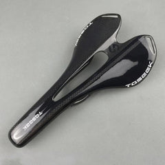 Premium 3K Carbon Fiber Ergonomic Hollow Road Bike Saddle for Optimal Comfort and Performance